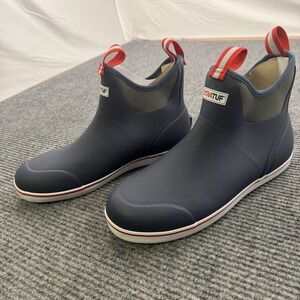 Xtratuf Ankle Deck Boots Men's Size 12 Angler Fishing Slip On Blue New With Box